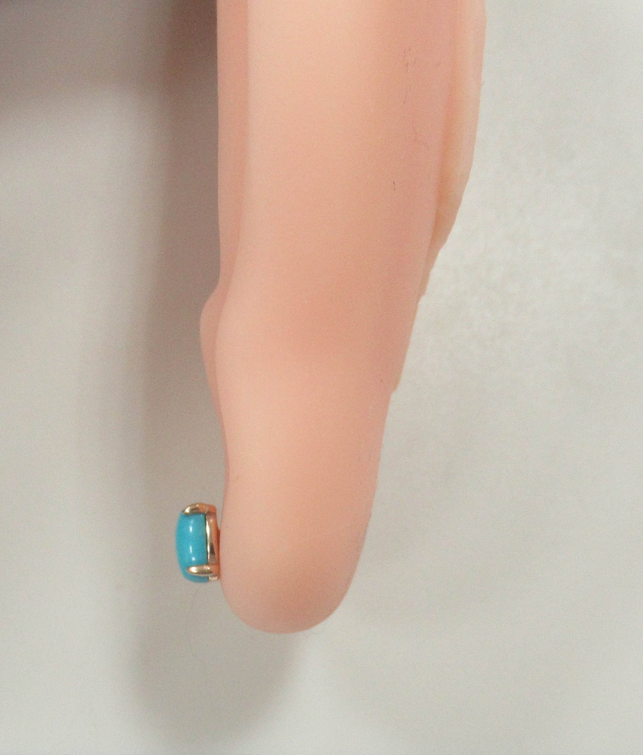 Серебряные серьги-пусеты с бирюзой